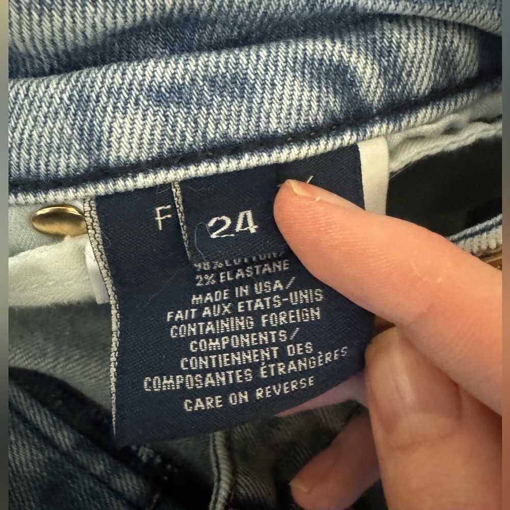 Fidelity Denim KELLI NAPLES wide leg jeans - 32 inch inseam - Size 24 - Picture 6 of 8